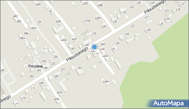 Stary Sącz, Piłsudskiego Józefa, marsz., 149, mapa Stary Sącz