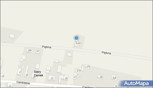 Stary Zamek, Piękna, 7, mapa Stary Zamek