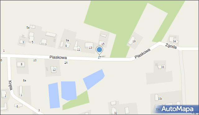 Stawki, Piaskowa, 17, mapa Stawki