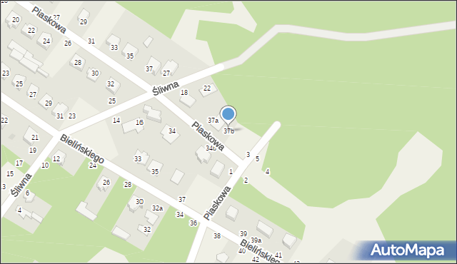 Stężyca, Piaskowa, 37b, mapa Stężyca