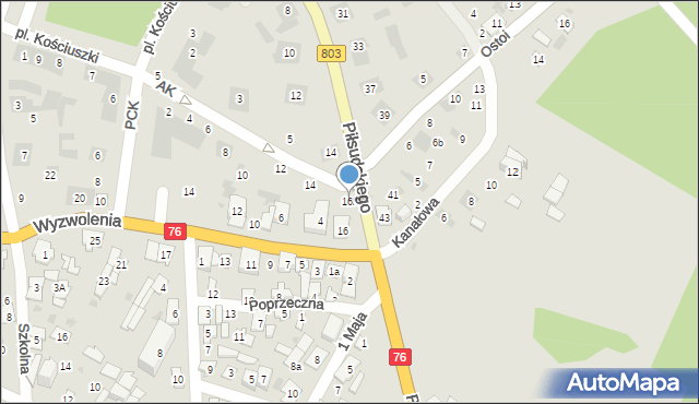 Stoczek Łukowski, Piłsudskiego Józefa, marsz., 16A, mapa Stoczek Łukowski