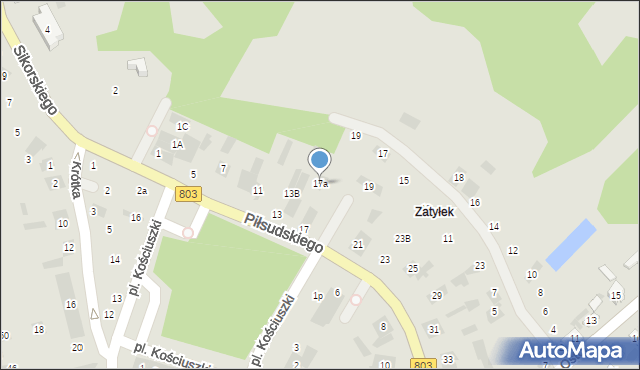 Stoczek Łukowski, Piłsudskiego Józefa, marsz., 17a, mapa Stoczek Łukowski