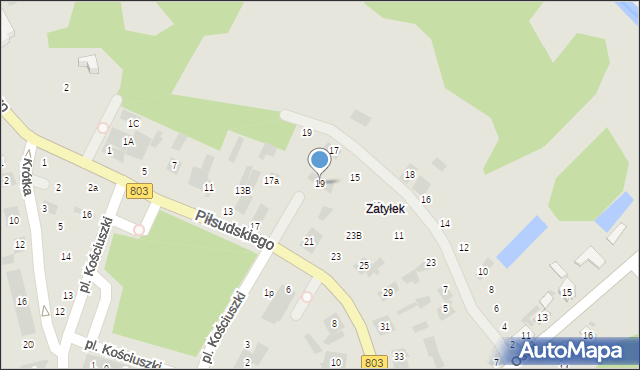 Stoczek Łukowski, Piłsudskiego Józefa, marsz., 19, mapa Stoczek Łukowski