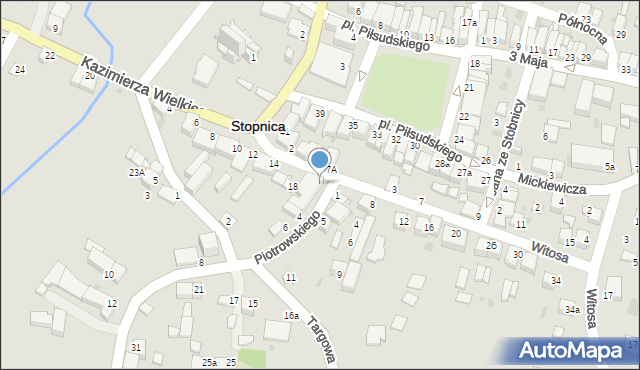 Stopnica, Piotrowskiego, dr., 2, mapa Stopnica