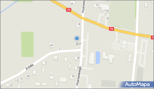 Stopnica, Piotrowskiego, dr., 20, mapa Stopnica