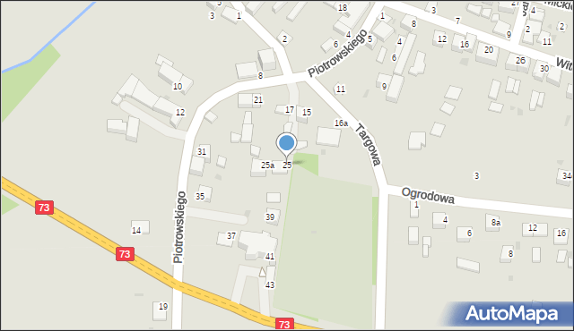 Stopnica, Piotrowskiego, dr., 25, mapa Stopnica