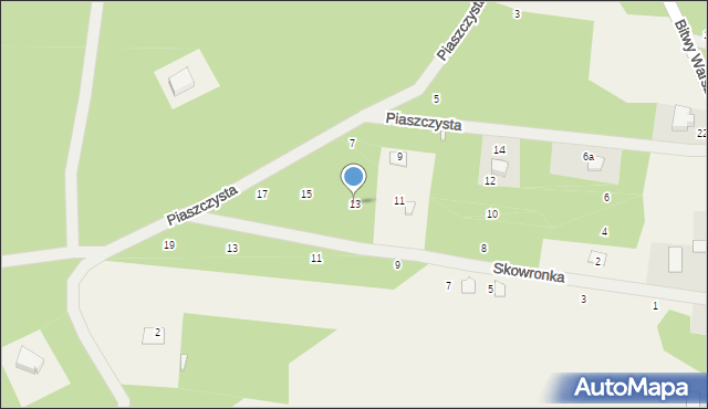 Strachów, Piaszczysta, 13, mapa Strachów