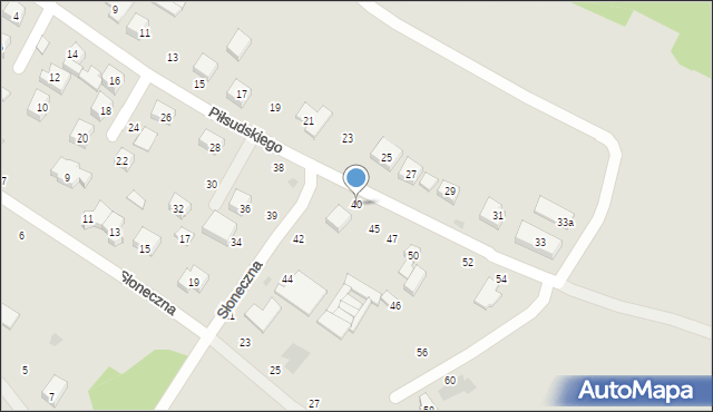 Stryków, Piłsudskiego Józefa, marsz., 40, mapa Stryków
