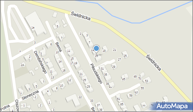 Strzegom, Piłsudskiego Józefa, marsz., 15, mapa Strzegom