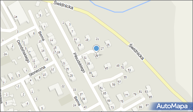 Strzegom, Piłsudskiego Józefa, marsz., 29, mapa Strzegom