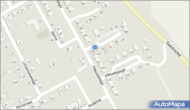 Strzegom, Piłsudskiego Józefa, marsz., 97, mapa Strzegom