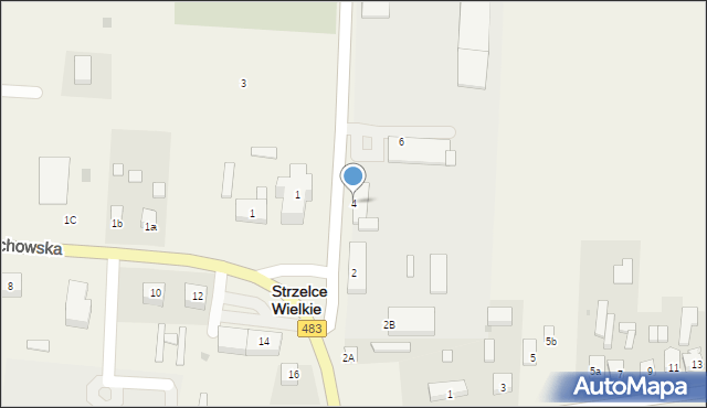 Strzelce Wielkie, Piwna, 4, mapa Strzelce Wielkie