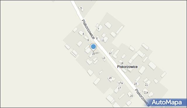 Strzeszkowice, Piskorzowice, 10, mapa Strzeszkowice