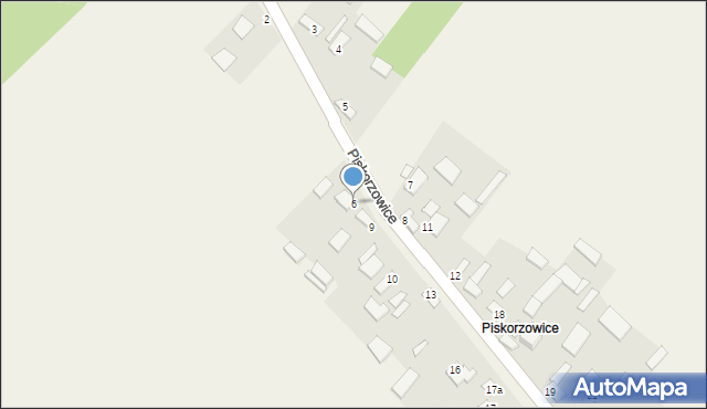 Strzeszkowice, Piskorzowice, 6, mapa Strzeszkowice