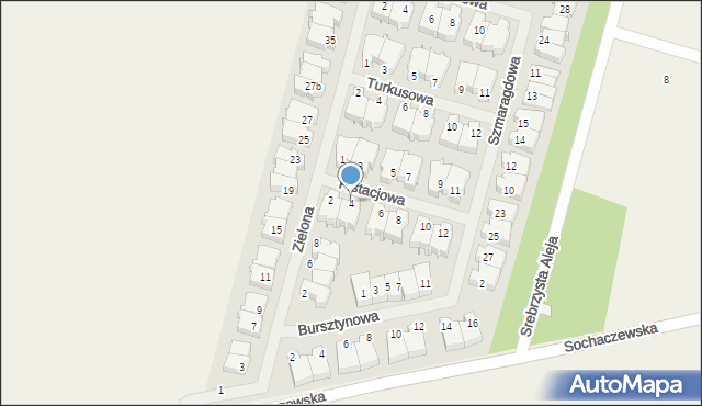 Strzykuły, Pistacjowa, 4, mapa Strzykuły