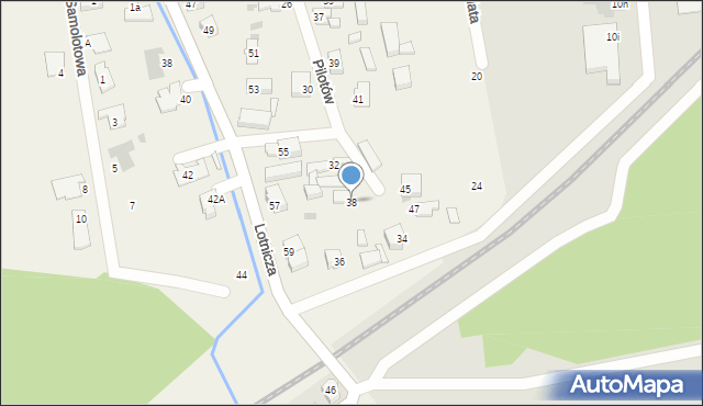 Strzyżewice, Pilotów, 38, mapa Strzyżewice