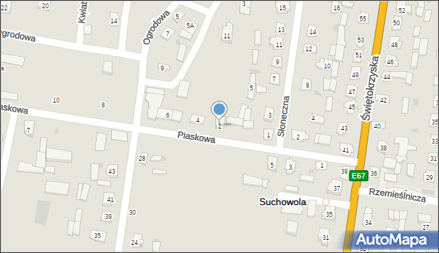 Suchowola, Piaskowa, 2, mapa Suchowola