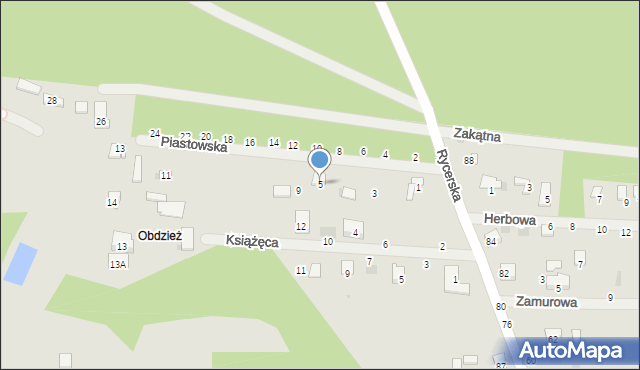 Sulejów, Piastowska, 5, mapa Sulejów