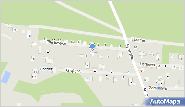 Sulejów, Piastowska, 7, mapa Sulejów