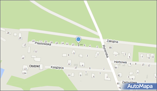 Sulejów, Piastowska, 8, mapa Sulejów