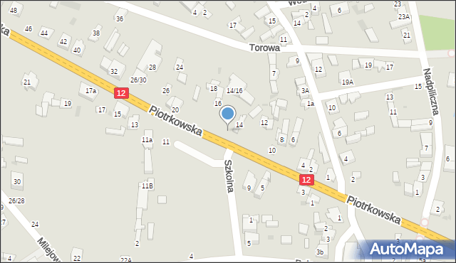 Sulejów, Piotrkowska, 14i, mapa Sulejów