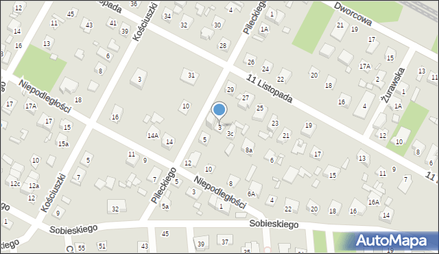 Sulejówek, Pileckiego Witolda, rtm., 3, mapa Sulejówek