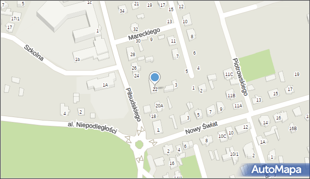 Supraśl, Piłsudskiego Józefa, marsz., 22, mapa Supraśl