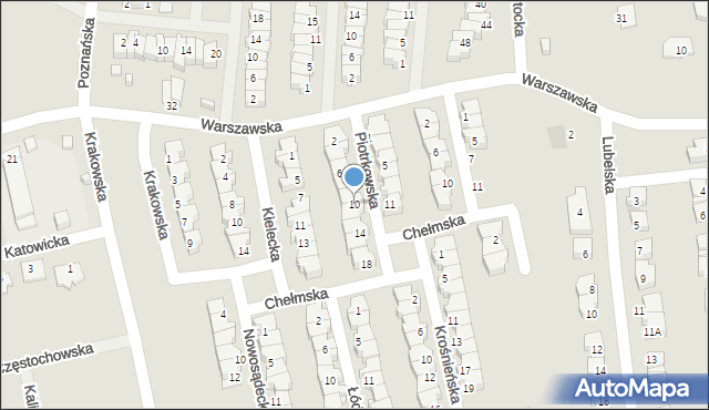 Suwałki, Piotrkowska, 10, mapa Suwałk