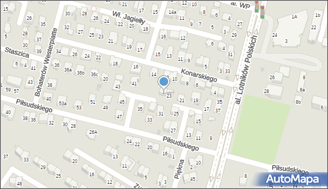Świdnik, Piłsudskiego Józefa, marsz., 37, mapa Świdnika