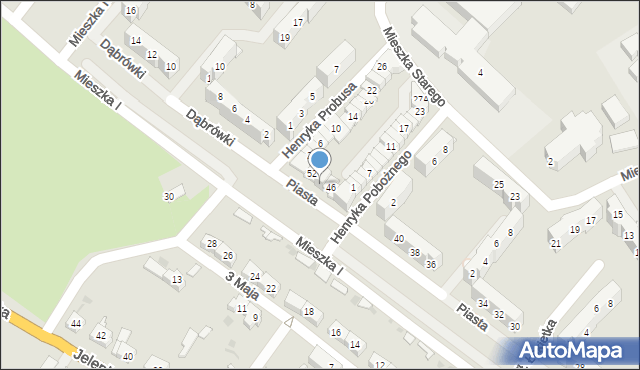 Świebodzice, Piasta, 48, mapa Świebodzice