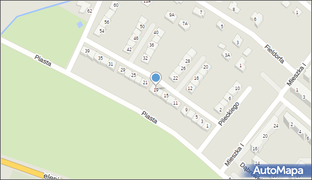 Świebodzice, Pileckiego Witolda, rtm., 19, mapa Świebodzice