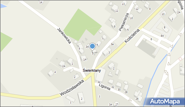 Świerklany, Piekarnicza, 3, mapa Świerklany