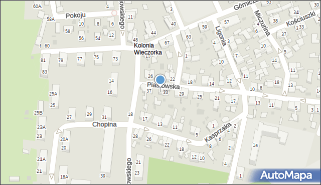 Świętochłowice, Piastowska, 35, mapa Świętochłowice
