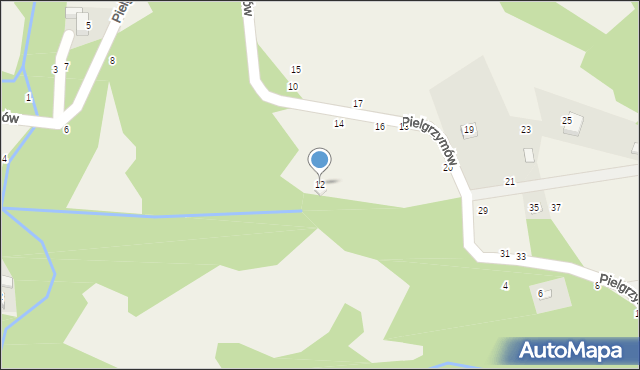 Świnna, Pielgrzymów, 12, mapa Świnna