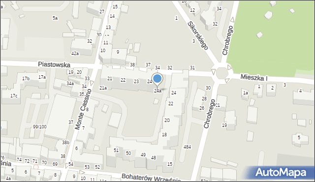 Świnoujście, Piastowska, 24a, mapa Świnoujście