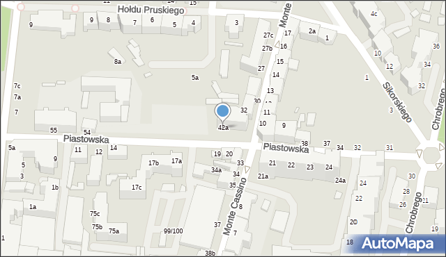 Świnoujście, Piastowska, 42a, mapa Świnoujście