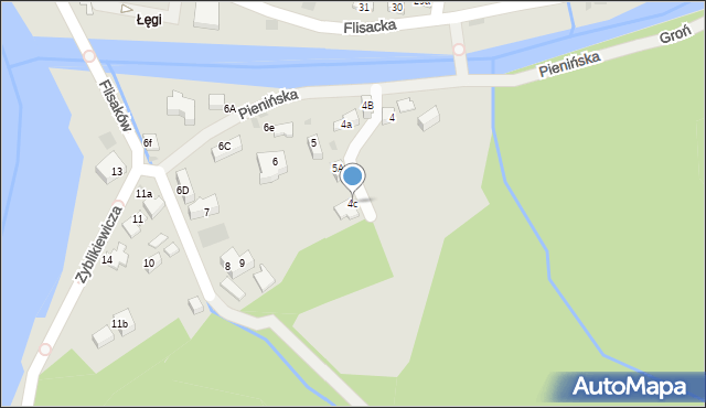 Szczawnica, Pienińska, 4c, mapa Szczawnica