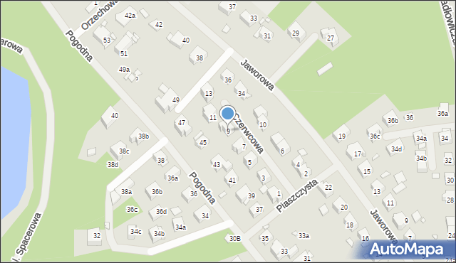 Szczecin, Piaszczysta, 9, mapa Szczecina