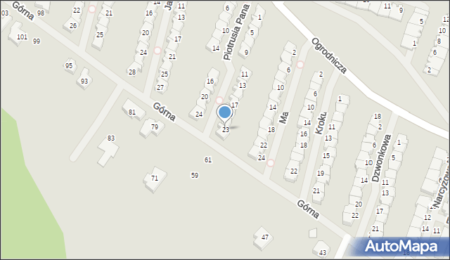 Szczecin, Piotrusia Pana, 23, mapa Szczecina