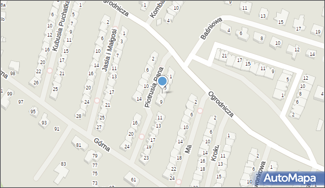 Szczecin, Piotrusia Pana, 7, mapa Szczecina