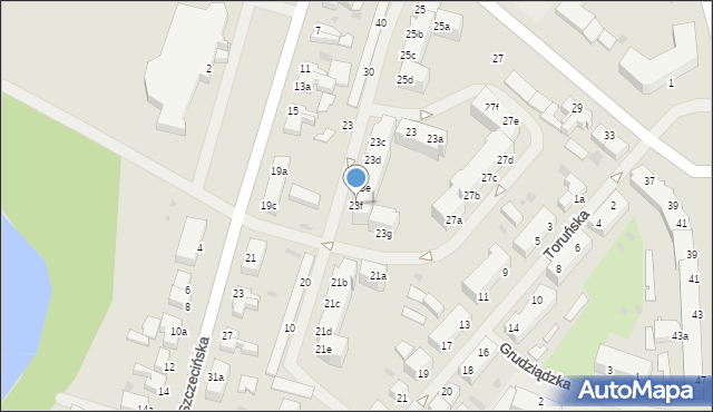 Szczecinek, Piłsudskiego Józefa, marsz., 23f, mapa Szczecinek