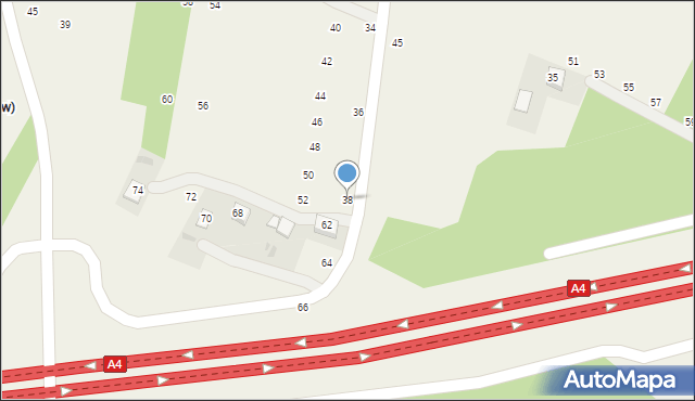 Szczepanów, Pielgrzymów, 38, mapa Szczepanów