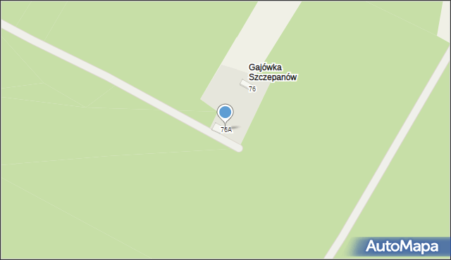 Szczepanów, Pielgrzymów, 76A, mapa Szczepanów