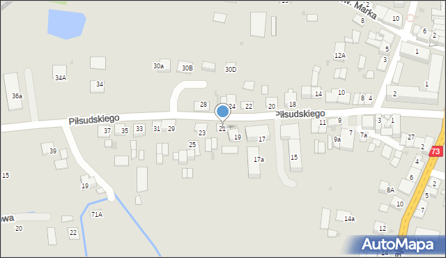 Szczucin, Piłsudskiego Józefa, marsz., 21, mapa Szczucin