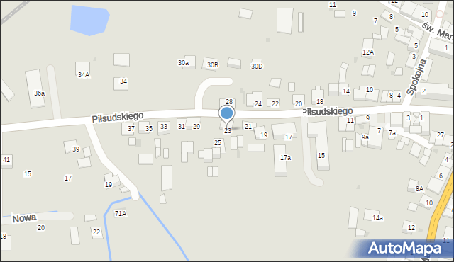 Szczucin, Piłsudskiego Józefa, marsz., 23, mapa Szczucin
