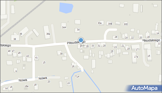 Szczucin, Piłsudskiego Józefa, marsz., 37, mapa Szczucin
