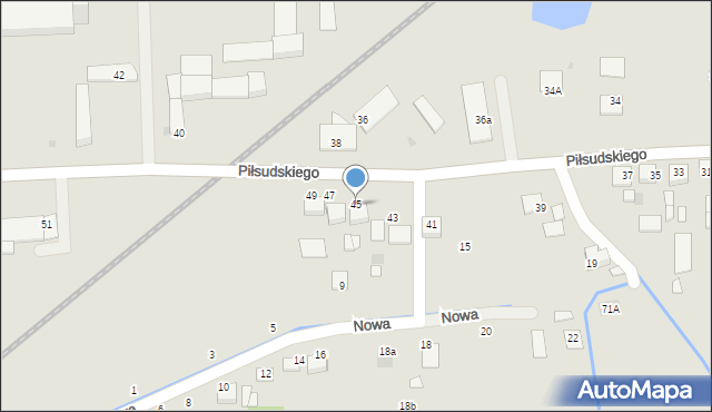 Szczucin, Piłsudskiego Józefa, marsz., 45, mapa Szczucin