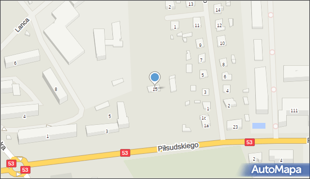 Szczytno, Piłsudskiego Józefa, marsz., 15, mapa Szczytno