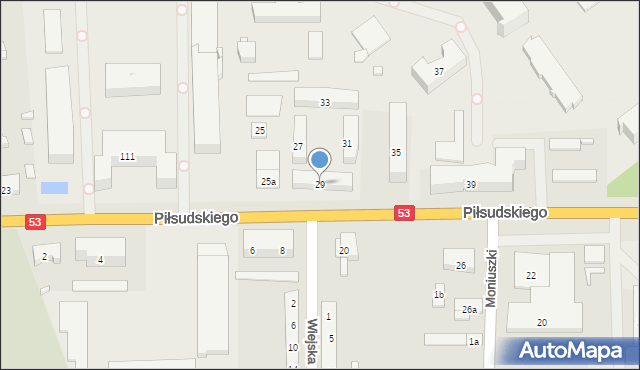 Szczytno, Piłsudskiego Józefa, marsz., 29, mapa Szczytno