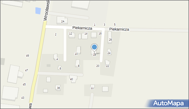 Szewce, Piekarnicza, 18, mapa Szewce